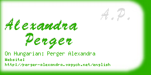 alexandra perger business card